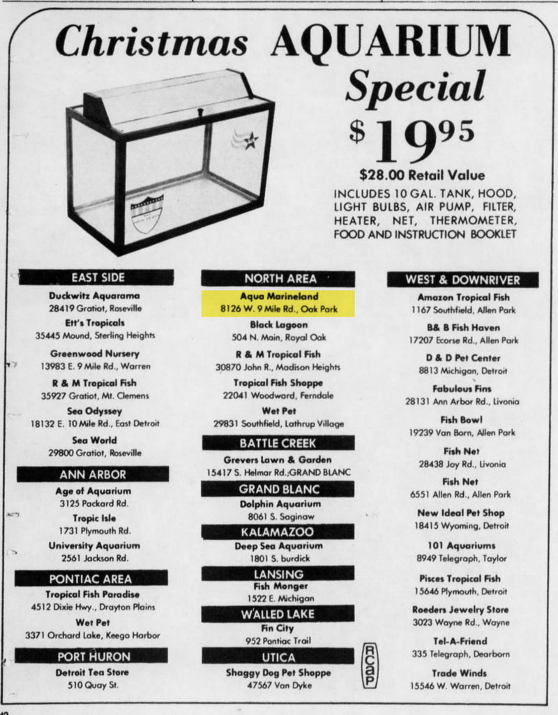 Aqua-MarineLand (Aqua Marine Land) - Dec 1972 Ad